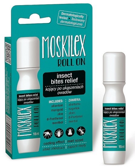 DermaPharm Moskilex Roll on 15ml - dla ludzi kojący po ukąszeniach owadów DermaPharm