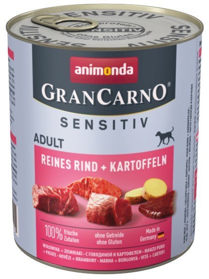 Animonda GranCarno Sensitiv Wołowina + ziemniaki puszka 800g Animonda GranCarno