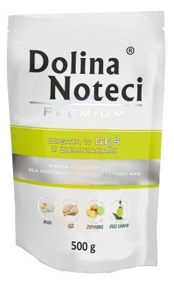 Dolina Noteci Premium Pies Gęś i ziemniaki saszetka 500g Dolina Noteci