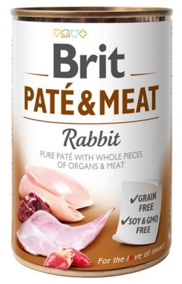 Brit Pate & Meat Dog Rabbit puszka 400g Brit