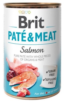 Brit Pate & Meat Dog Salmon puszka 400g Brit