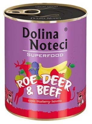 Dolina Noteci Superfood Pies Sarna i wołowina puszka 800g Dolina Noteci