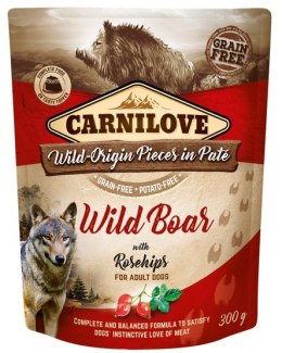 Carnilove Dog Wildboar & Rosehips - dzik i owoce dzikiej róży saszetka 300g Carnilove