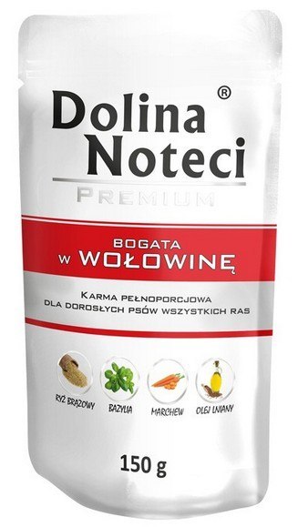 Dolina Noteci Premium Pies Wołowina saszetka 150g Dolina Noteci