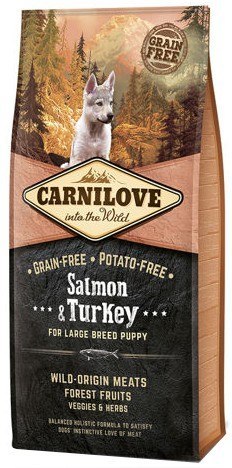 Carnilove Dog Salmon & Turkey Large Puppy - łosoś i indyk 12kg Carnilove