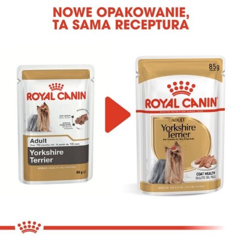 Royal Canin Yorkshire Terrier Adult karma mokra - pasztet, dla psów dorosłych rasy yorkshire terrier saszetka 85g Royal Canin Breed