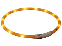 Trixie Opaska LED USB silikonowa XS-XL 70/1cm pomarańczowa Trixie