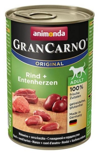 Animonda GranCarno Adult Rind Entenherzen Wołowina + Serca kacze puszka 400g