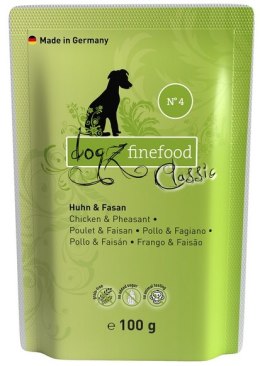 saszetka 100g Dogz Finefood Classic N.04 Kurczak i bażant