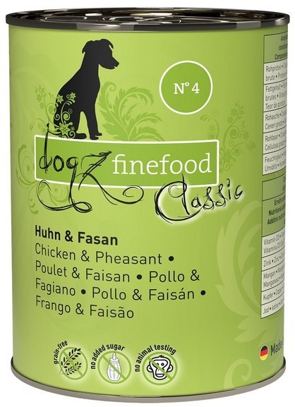 Puszka 400g Dogz Finefood Classic N.04 Kurczak i bażant