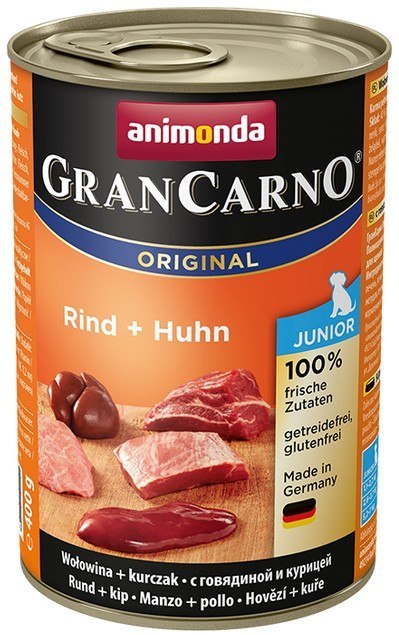 Animonda GranCarno Junior Rind Huhn Wołowina + Kurczak puszka 400g