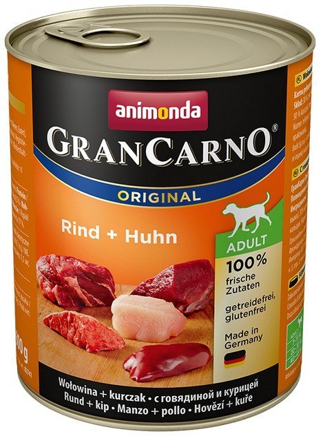 Animonda GranCarno Adult Rind Huhn Wołowina + Kurczak puszka 800g