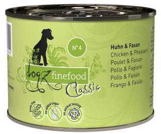 Kurczak i bażant 200g Dogz Finefood Classic N.04 puszka