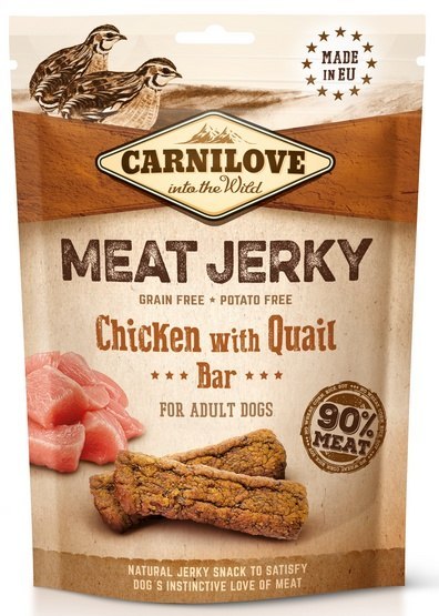 Carnilove Dog Jerky Chicken with Quail Bar - kurczak i przepiórka 100g