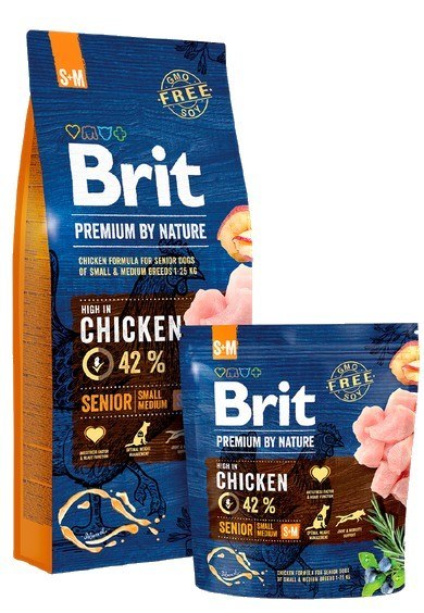 Brit Premium By Nature Senior S+M Small + Medium 1kg