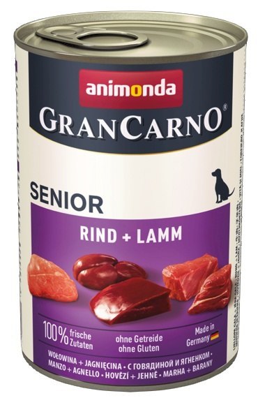 Animonda GranCarno Senior Rind Lamm Wołowina + Jagnięcina puszka 400g