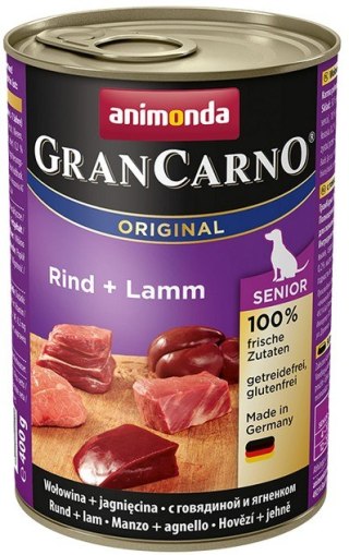 Animonda GranCarno Senior Rind Lamm Wołowina + Jagnięcina puszka 400g