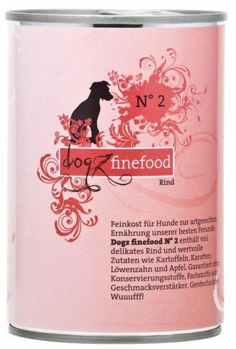 Dogz Finefood Classic N.02 Wołowina skład puszka 400g