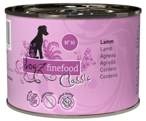 puszka 200g Dogz Finefood Classic N.10 Jagnięcina