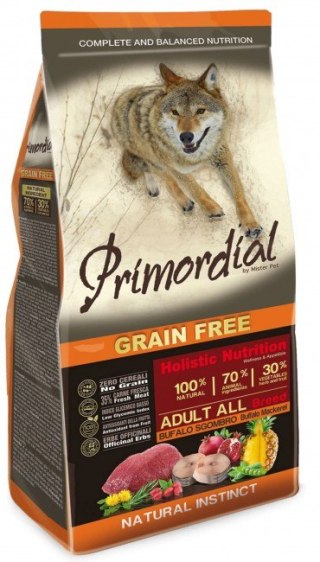 Bawół i Makrela 12kg Primordial karma dla psa Dog Grain Free Adult