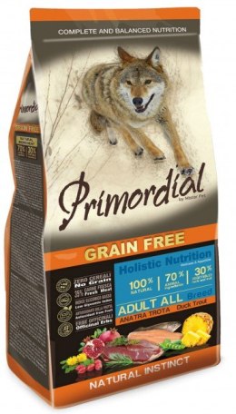 Pstrąg & Kaczka 12kg Primordial karma dla psa dorosłego Dog Grain Free Adult