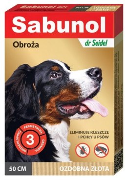 Sabunol GPI Obroża przeciw pchłom dla psa ozdobna złota 50cm Sabunol