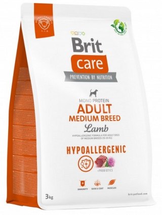 Brit Care Hypoallergenic Adult Medium Lamb 3kg