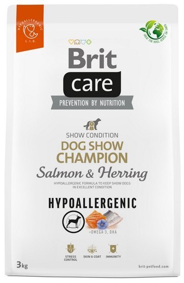 Brit Care Hypoallergenic Dog Show Champion Salmon & Herring 3kg