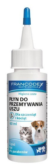 Francodex Płyn do uszu dla kociąt i szczeniąt 60ml [FR179136]