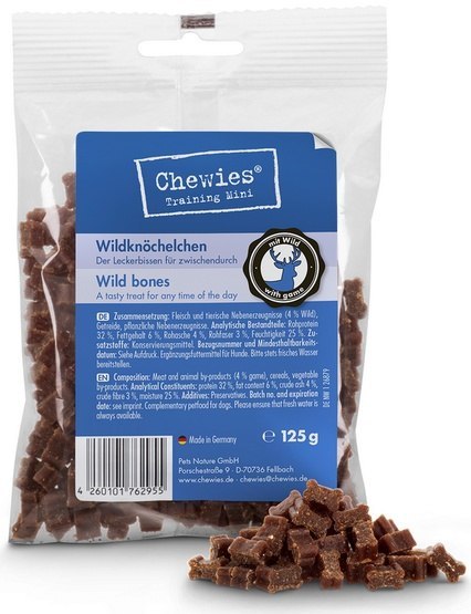 Chewies Training Kosteczki Mini Dziczyzna 125g