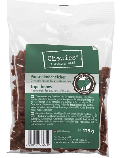 Chewies Training Kosteczki Mini Żwacz 125g