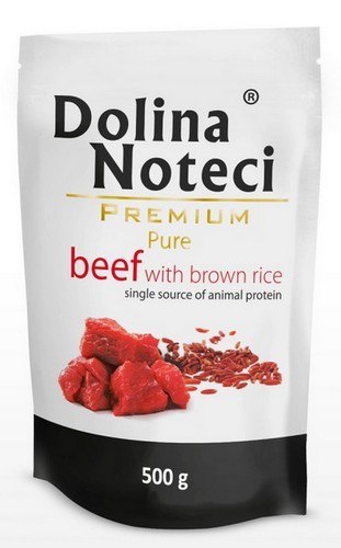 Dolina Noteci Premium Pies Pure Wołowina i ryż saszetka 500g