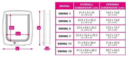 Ferplast Swing 7 Drzwiczki brązowe [72104012]