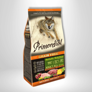 Jeleń & Indyk 12kg Primordial karma dla psa Dog Grain Free Adult