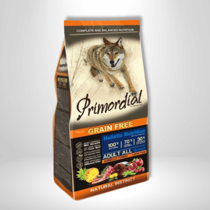 Tuńczyk & Jagnięcina 2kg Primordial karma dla psa Dog Grain Free Adult