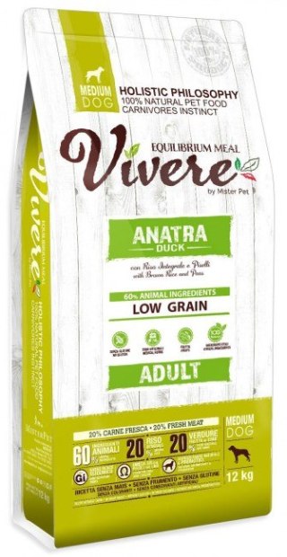 Vivere Dog Medium Adult Duck 12kg