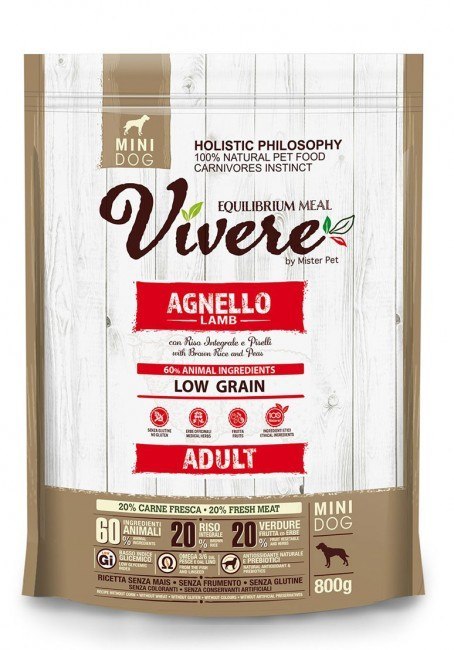 Vivere Dog Mini Adult Lamb 800g