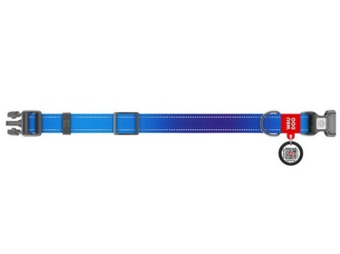 Collar WauDog Nylon Mono Obroża nylonowa odblaskowa z QR-paszportem, plastikowy fastex, L 25mm/33-49cm niebieska Collar WauDog Nylon Mono Obroża nylonowa odblaskowa z QR-paszportem, plastikowy fastex, L 25mm/33-49cm niebieska