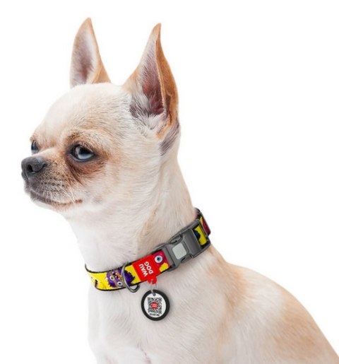 Collar WauDog Nylon Obroża nylonowa z QR-paszportem, plastikowy fastex, wzór FUTRZANE POTWORY, XXL 35mm/46-70cm Collar WauDog Nylon Obroża nylonowa z QR-paszportem, plastikowy fastex, wzór FUTRZANE POTWORY, XXL 35mm/46-70cm
