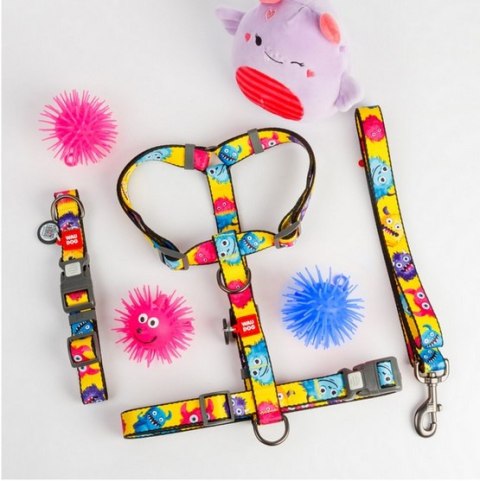 Collar WauDog Nylon Obroża nylonowa z QR-paszportem, plastikowy fastex, wzór FUTRZANE POTWORY, XXL 35mm/46-70cm Collar WauDog Nylon Obroża nylonowa z QR-paszportem, plastikowy fastex, wzór FUTRZANE POTWORY, XXL 35mm/46-70cm