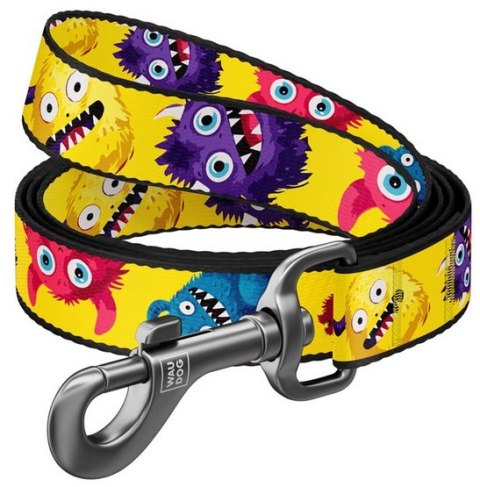 Collar WauDog Nylon Smycz nylonowa S 15mm/200cm, wzór FUTRZANE POTWORY Collar WauDog Nylon Smycz nylonowa S 15mm/200cm, wzór FUTRZANE POTWORY