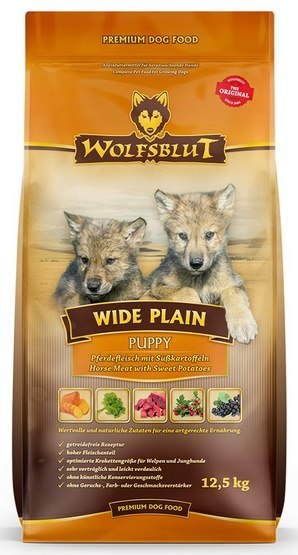 Wolfsblut Dog Wide Plain Puppy - konina i bataty 12,5kg