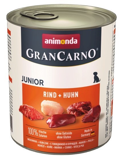 Animonda GranCarno Junior Rind Huhn Wołowina + Kurczak puszka 800g Animonda GranCarno