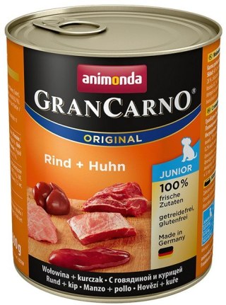 Animonda GranCarno Junior Rind Huhn Wołowina + Kurczak puszka 800g Animonda GranCarno